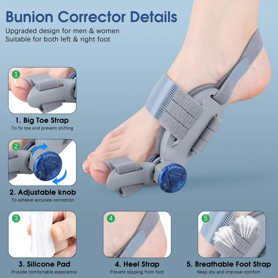 Bunion Corrector for Women & Men Big Toe: Adjustable Bunion Fix for Big Toe Separation Pain Relief